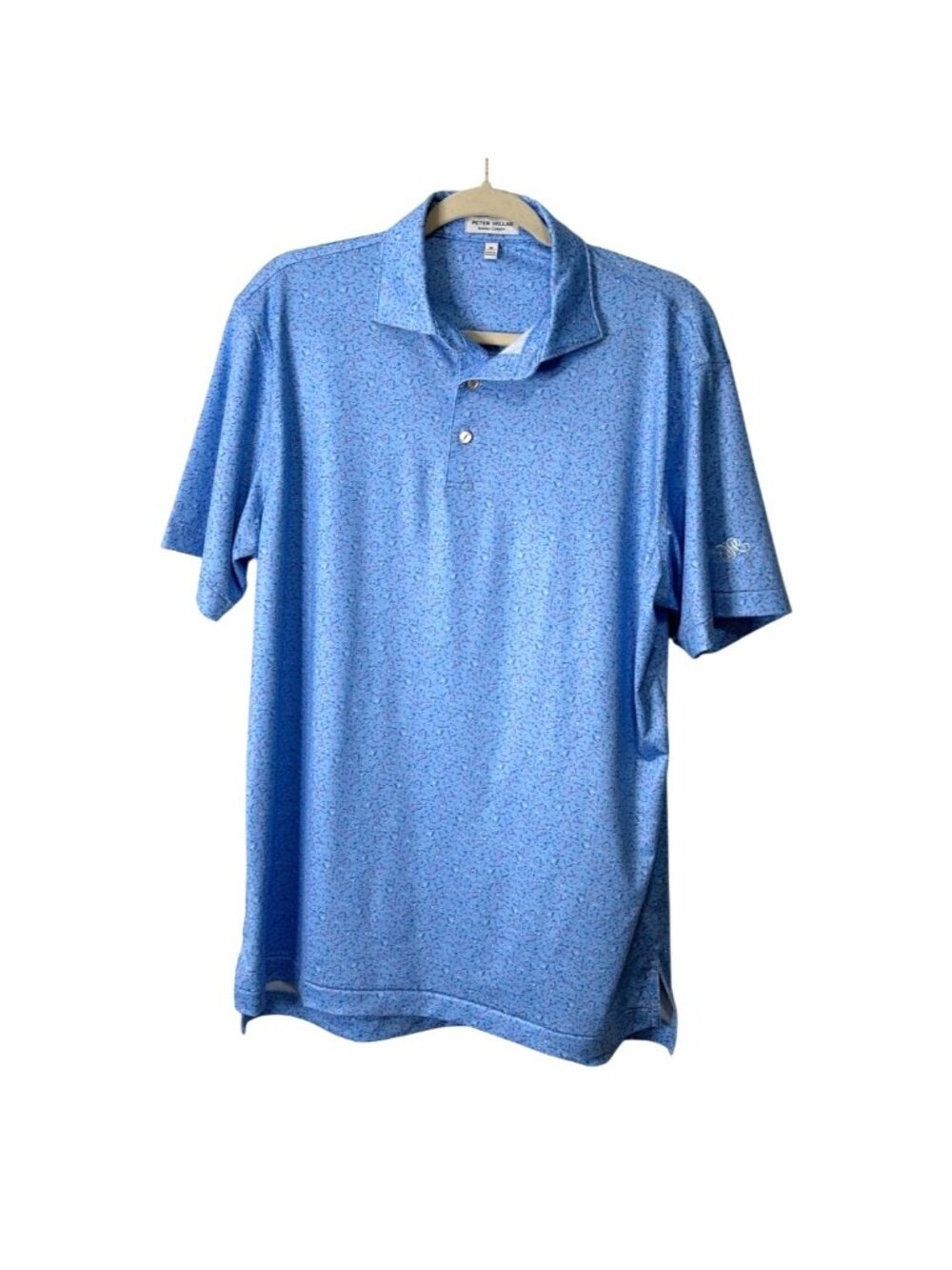 Peter Millar Mens Size M Polo Shirt Macaw Bird Summer Comfort Performance Golf